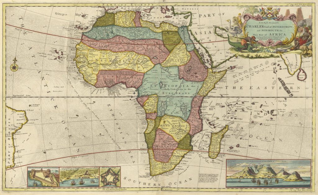 1710 Map of Judah On The West Coast of Africa