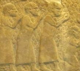 “In Neo-Assyrian Reliefs, the Hebrews deported from Lachish are depicted with …kinky hair…”