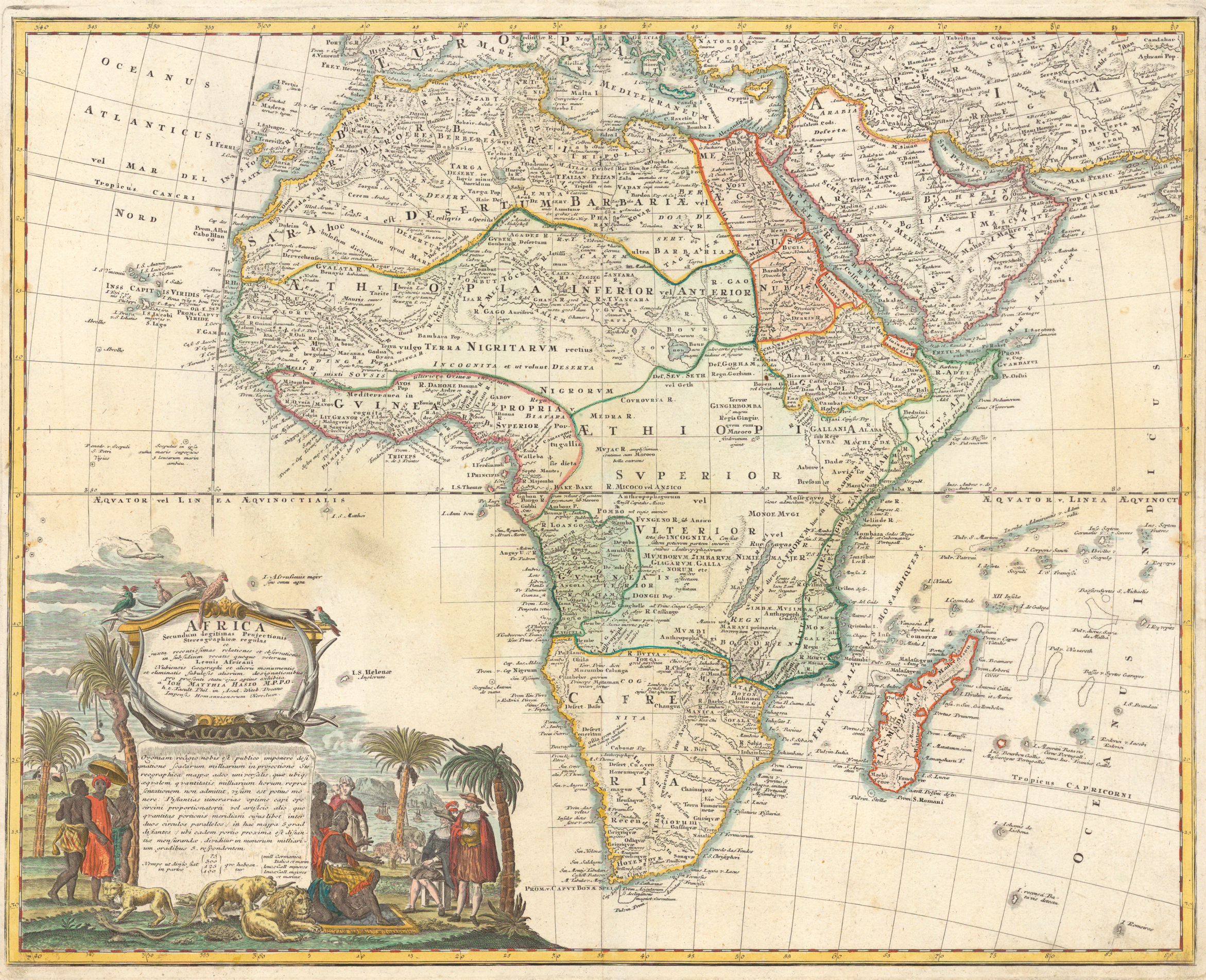 1737 AD: Map of The Kingdom of Juda In West Africa