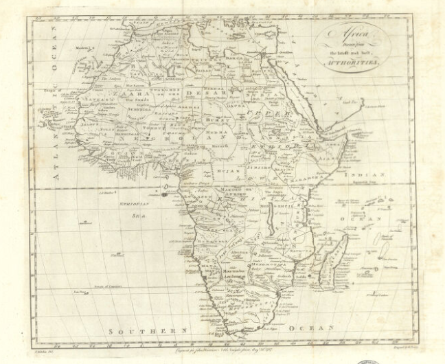 1787 English map of Judah in west africa
